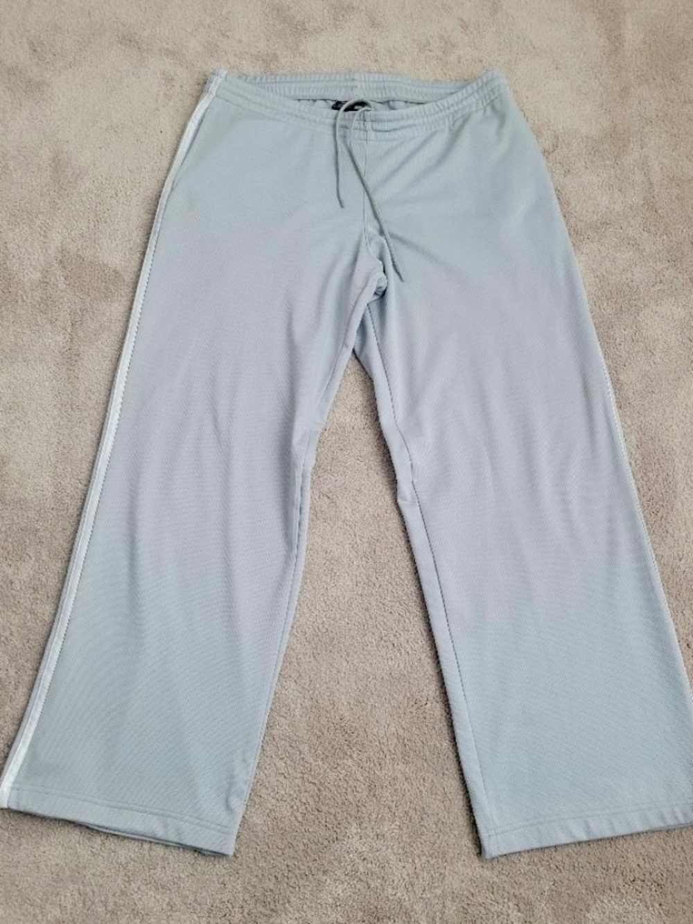 STEVE & BARRY'S Men's Warmup/Track Pants Size Medium Gray/White Striped